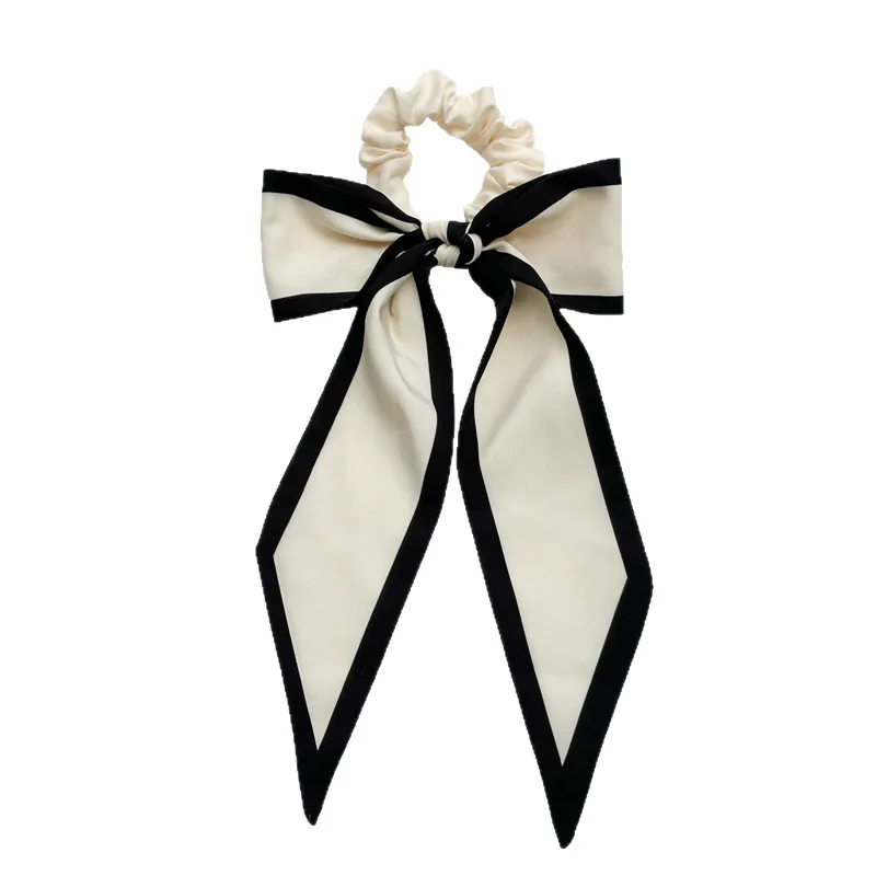 Women's Black And White Large Butterfly Bow Tied Headband Ponytail Large Intestine Headband Simple Headband Fashion Versatile - view 5
