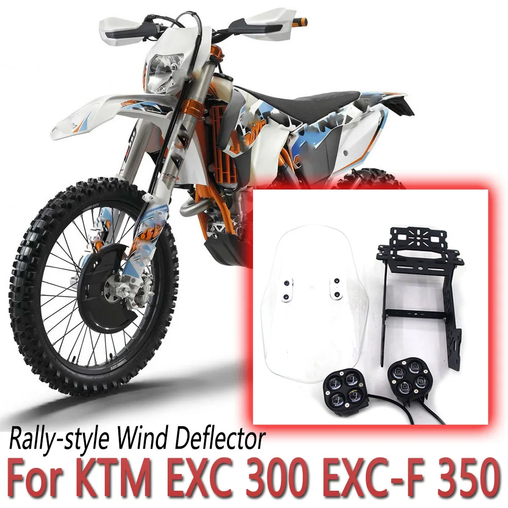 

For KTM EXC 300 EXC-F 350 Universal Motorcycle Windscreen Wind Deflector Accessories Rally Bracket Windshield