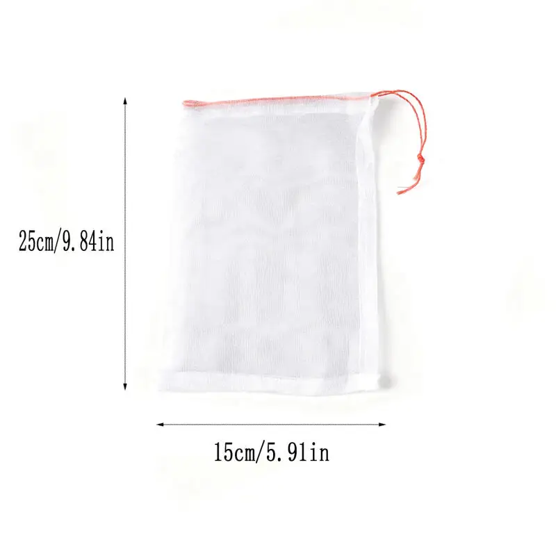 5~50Pcs Fruit Protection Bags Plant Grow Netting Bag with Drawstring Fruit Protection Mesh Bag Insect-proof Anti-Bird Mesh Bag