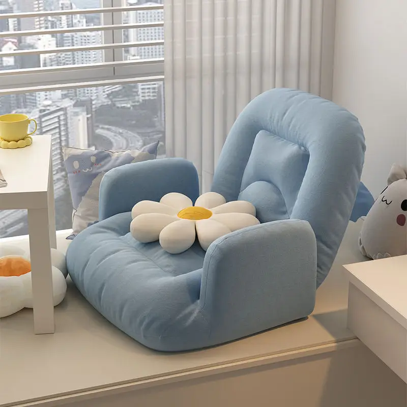AOLIVIYA Lazy Sofa Single Loveseat 2 Seater Sofa Bed Hotel Reception Sofa Folding Window Cushion
