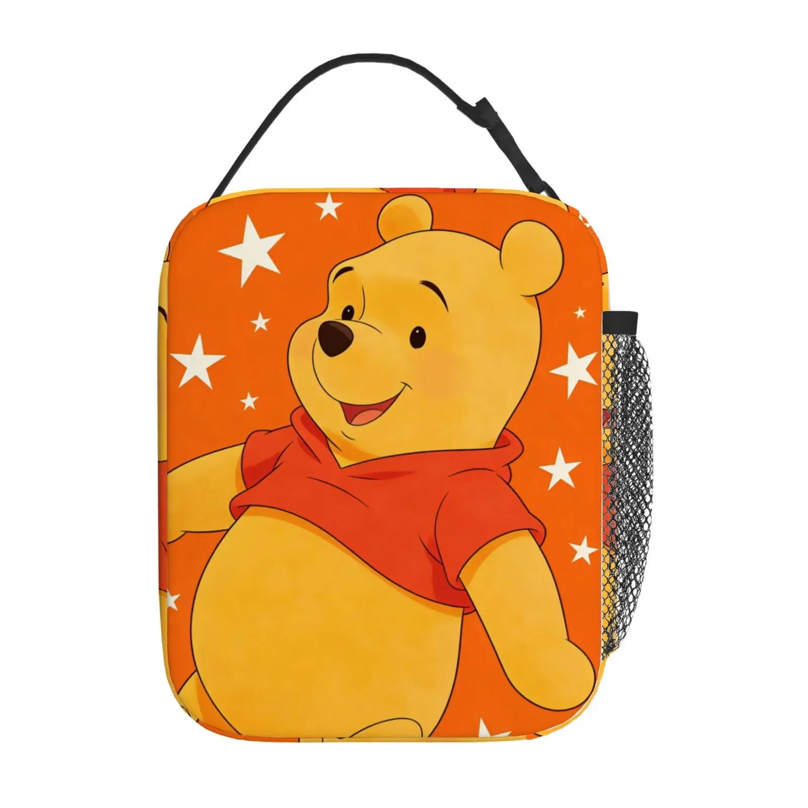 

1pc cute Winnie the Pooh star theme contrast printed design lunch bag, portable portable meal bag, commuting, picnic