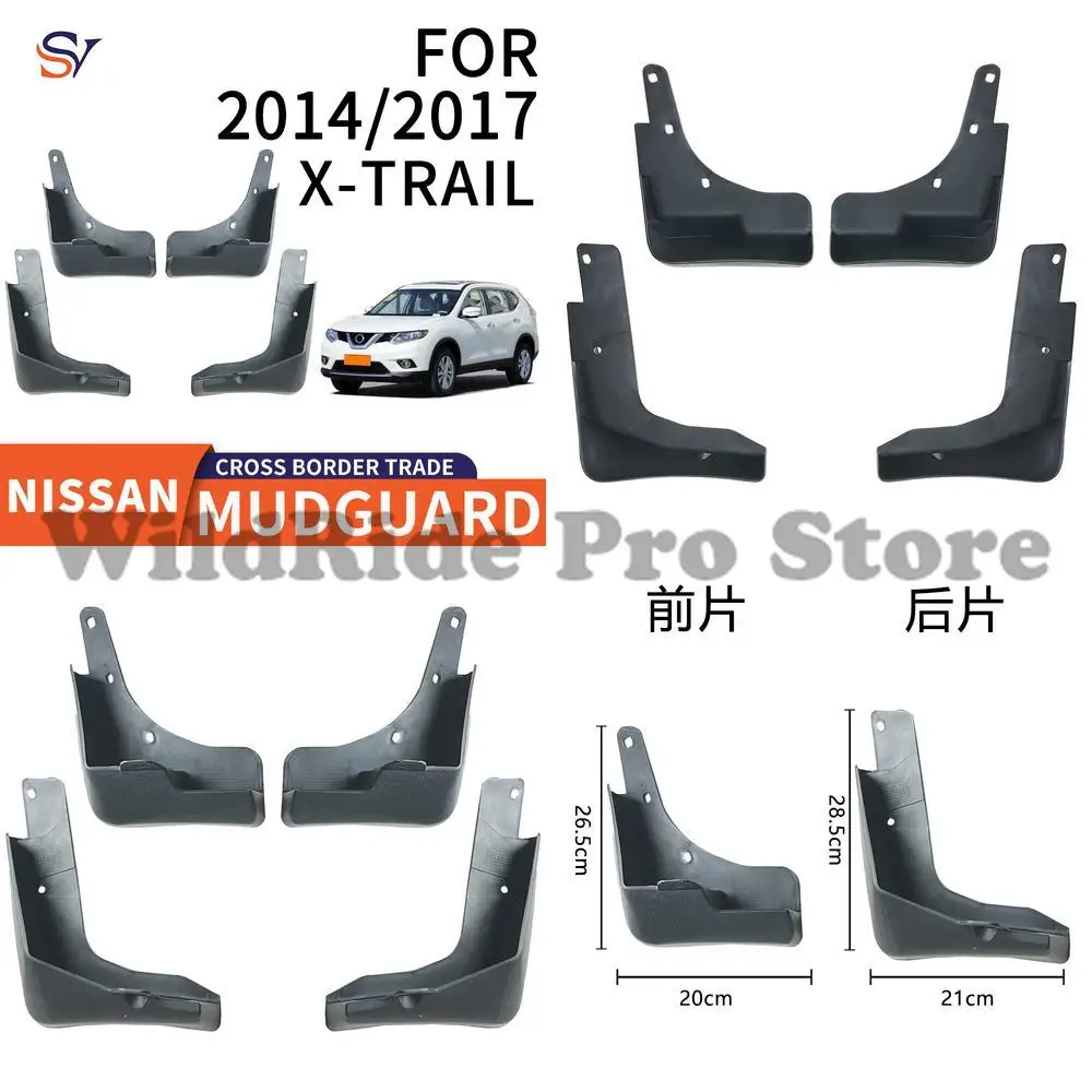 

Front & Rear Mud Flaps for 2014 2017 NISSAN X TRAIL Easy Installation PP Soft Rubber Material Tire Fender Guards Protection