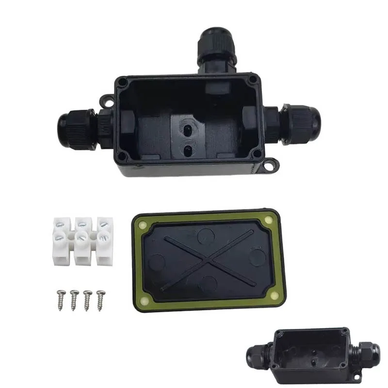 IP66 Waterproof Junction Box 2 Way 3mm-6.5mm Cable Wire Connector Junction Box for Led Light with Terminal Equipment