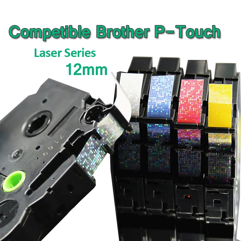 1Pcs 12mm 231L1 Compatible For TZe-231 TZe 231L1 TZ221L1 Colorful Laser 12mm Label Tape For Brother Labeller P-Touch H110