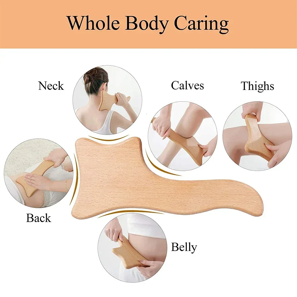 Wooden Massager Wood Therapy Massage Tools Maderoterapia Kit for Lymphatic Drainage,Muscle Release,Anti-Cellulite,Body Sculpting