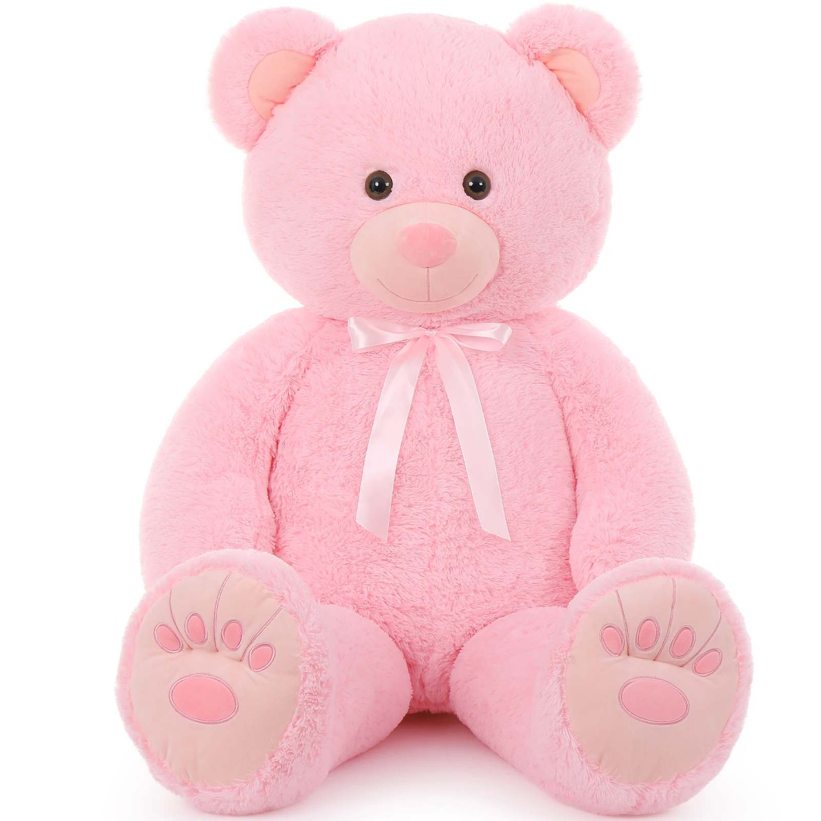 

Гигантский плюшевый мишка MorisMos, приятный плюш в натуральную величину 51 дюйм для детского душа, дня рождения, Дня святого Валентина (розовый)