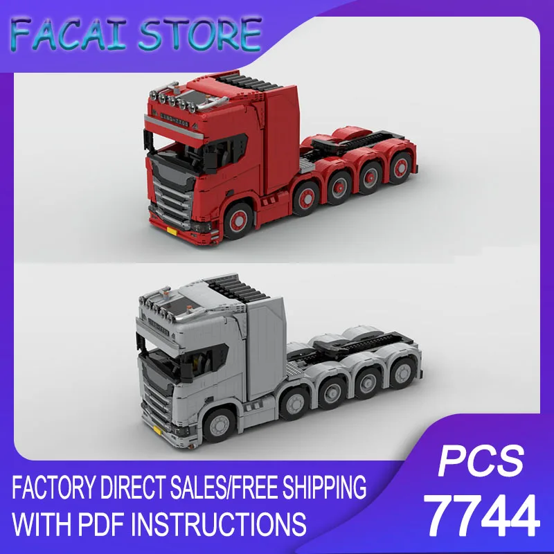 

Urban Car Model Model Moc Building Bricks Modular 770s 10x4 Truck Model Technology Blocks Christmas DIY Toy Construction Gifts