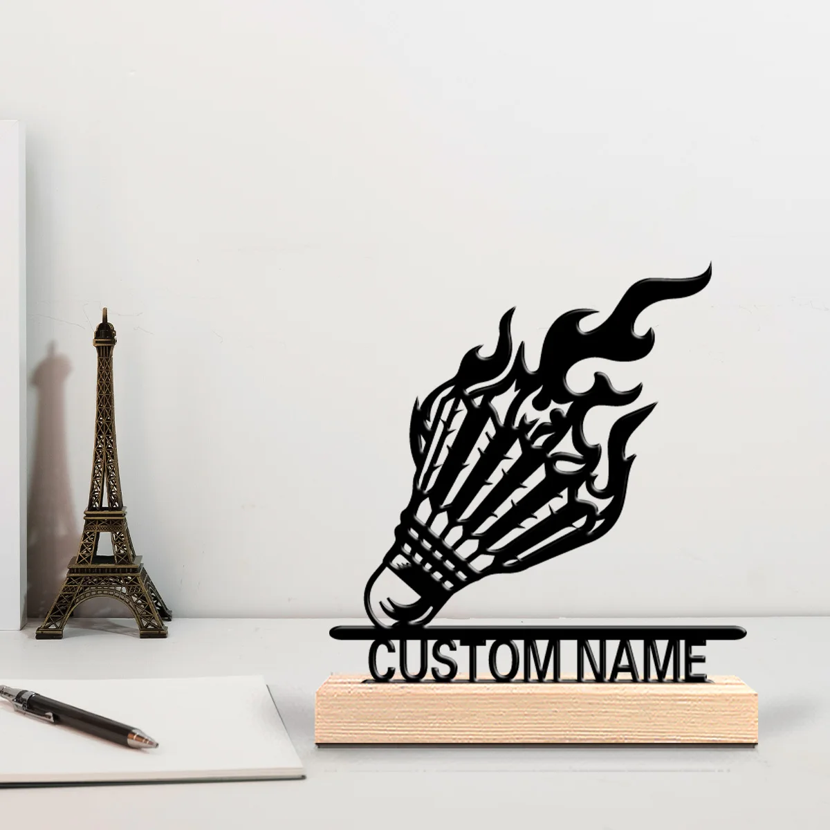 1pc Weird Personalized Custom Jack-O'-Lantern Metal Statues Adventure-Themed Gift with Wooden Base, Perfect for Campers, Hikers