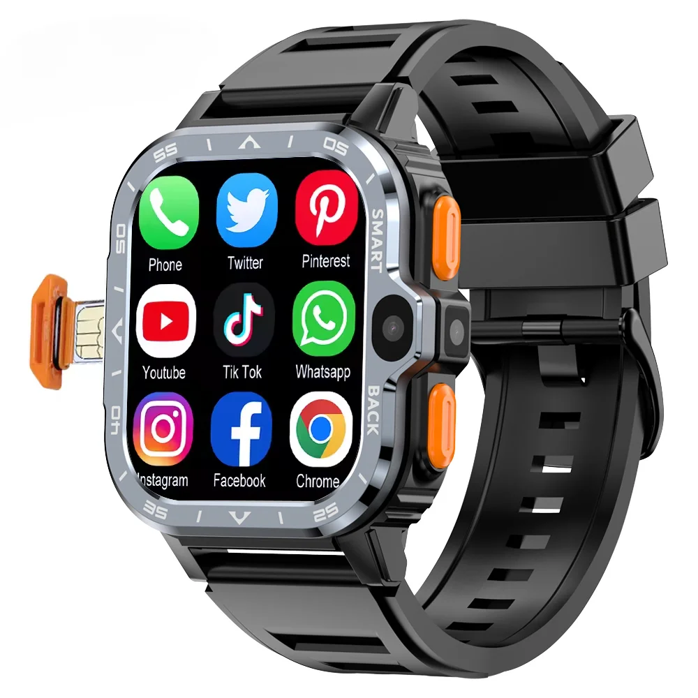 smartwatch 2.03 Inch Screen 4g Android 8.1 Smartwatch with Heart Rate Video Call 4g Sim Smart Watch