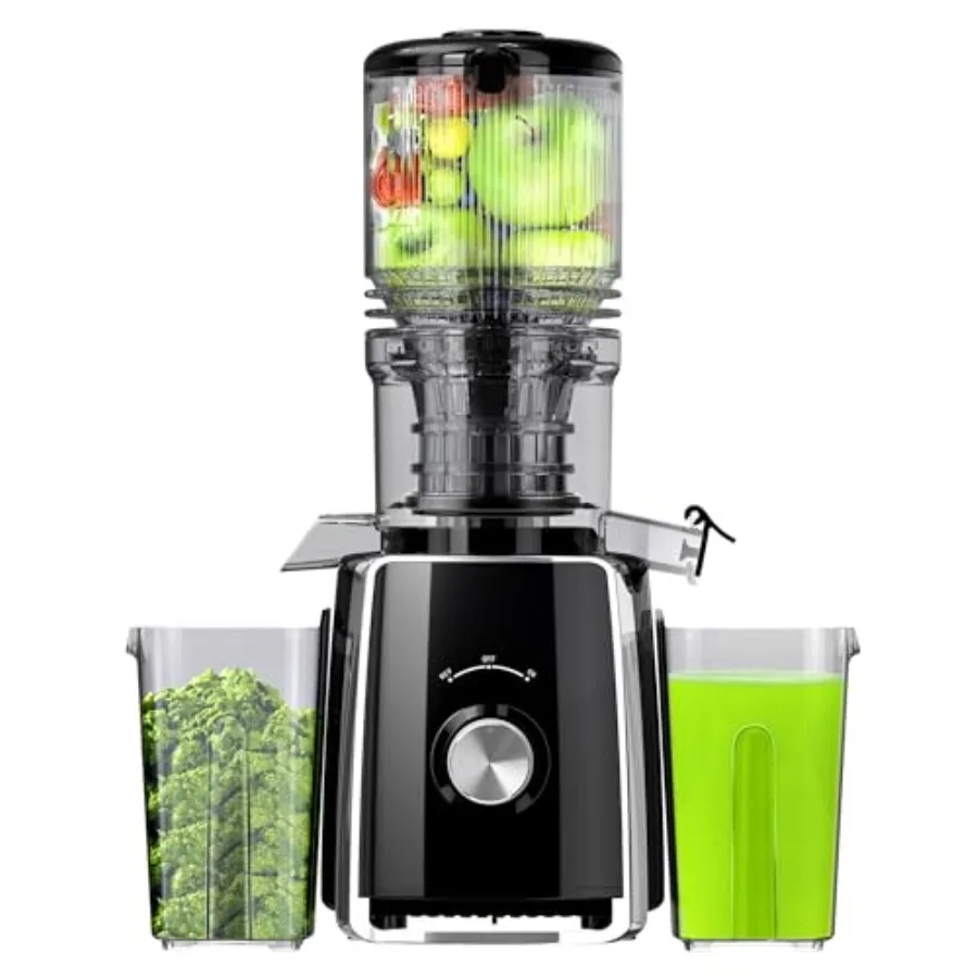 

Cold Press Juicer Slow Masticating with Wide Feed Chute for Whole Fruits and Vegetables Higher Juice Yield and Nutrient Retenti