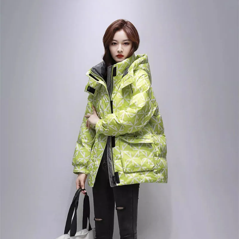 2024 Mid Length Version Cotton Padded Female Parkas Winter Clothes Cotton Padded Women Jacket Hooded Down Cotton Ladies Parkas