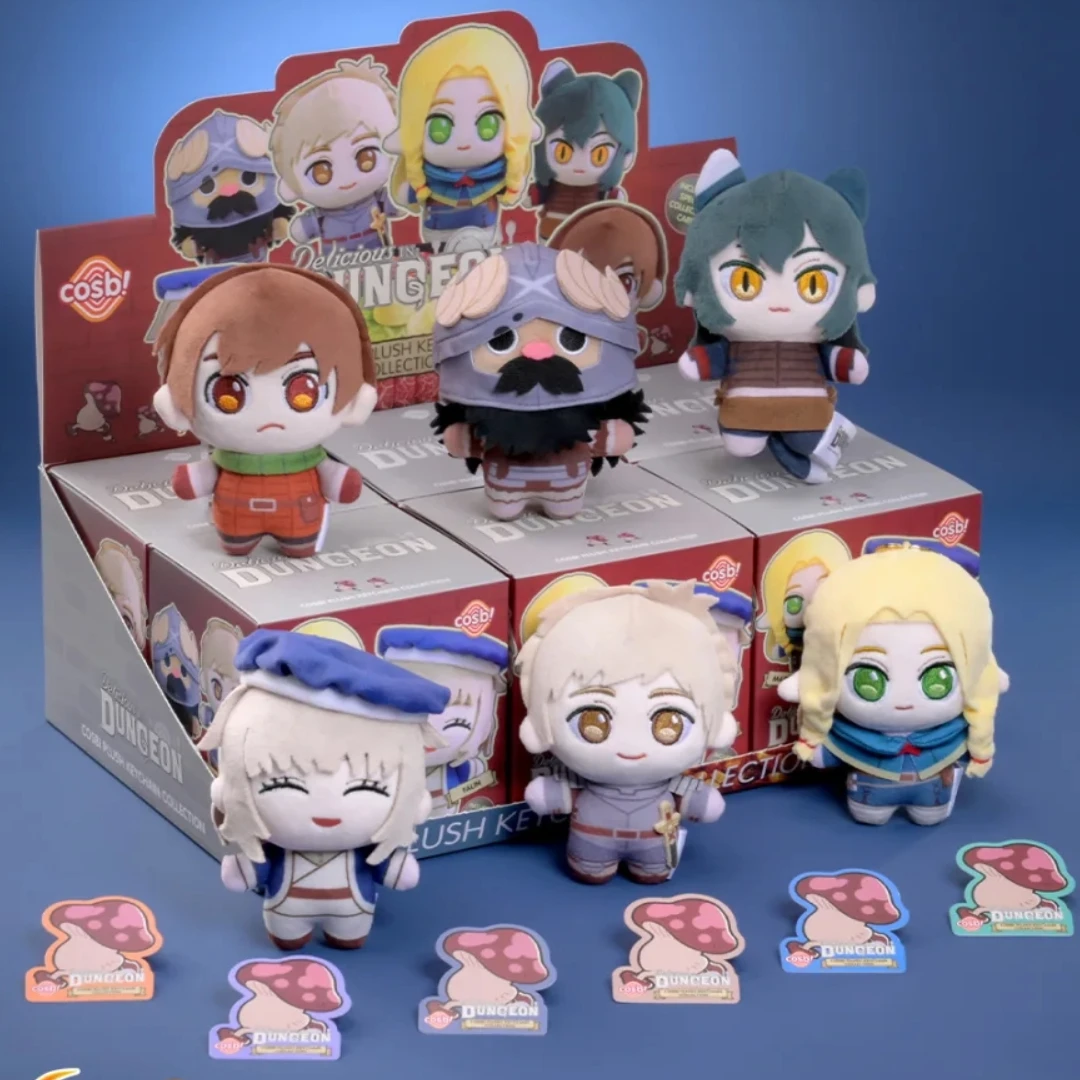 Hottoys Cosbi Delicious In Dungeon-Llavero de Anime, conjunto de caja ciega misteriosa, 6 muñecos coleccionables únicos con temática alimentaria para bolsas