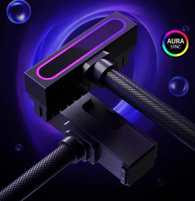 Computer Power Extension Cable ATX24PIN Extension Cable ARGB for Shenguang Synchronous