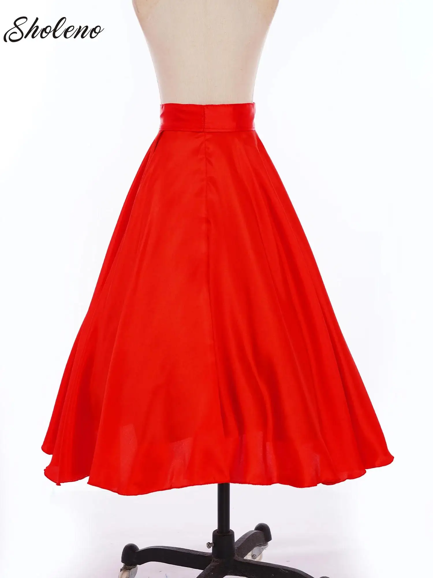 

Satin Performance Gypsy Skirt for Kids Girls Side Split Wide Hemline Spanish Flamenco Ballroom Dance Costume Belly Dancewear