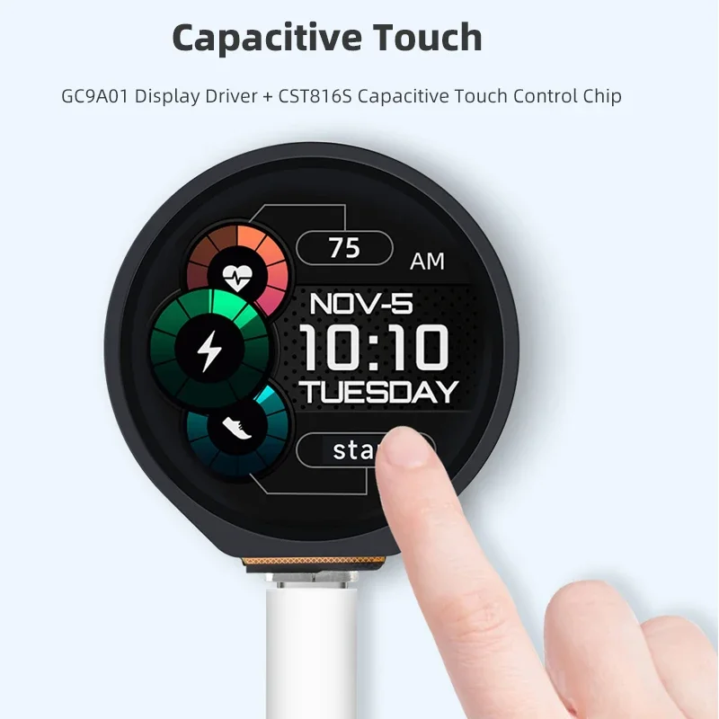 ESP32-S3 Development Board GC9A01 WiFi&BT with 1.28 Inch Round Touch Screen Capacitive LCD Accelerometer And Gyroscope Sensor