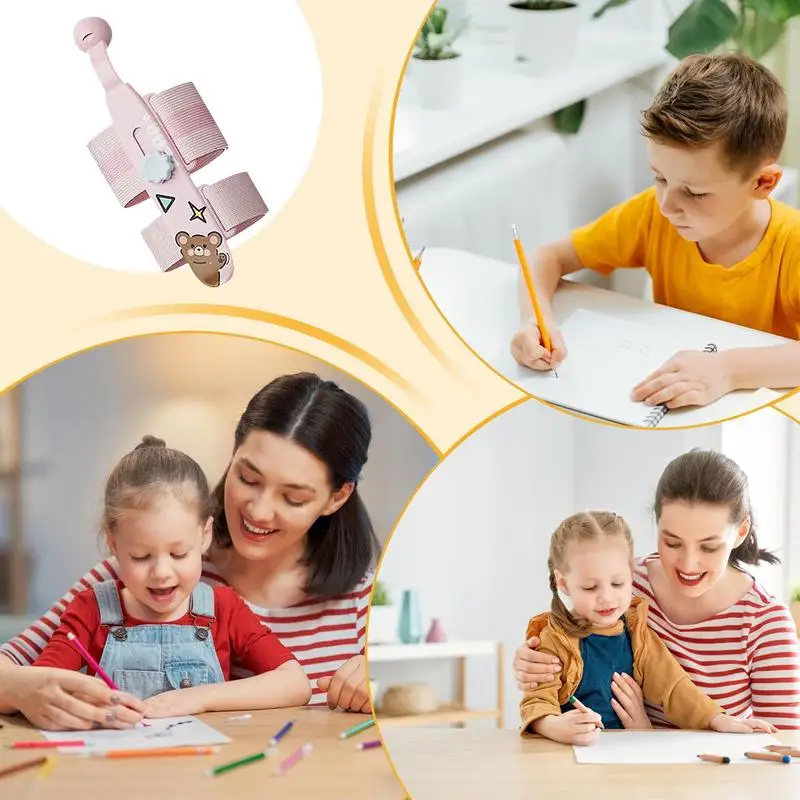 مقابض أقلام رصاص للأطفال بخط اليد قابلة للتعديل، مقابض إصبع مريحة للكتابة اليدوية، حامل أقلام رصاص للأطفال الصغار