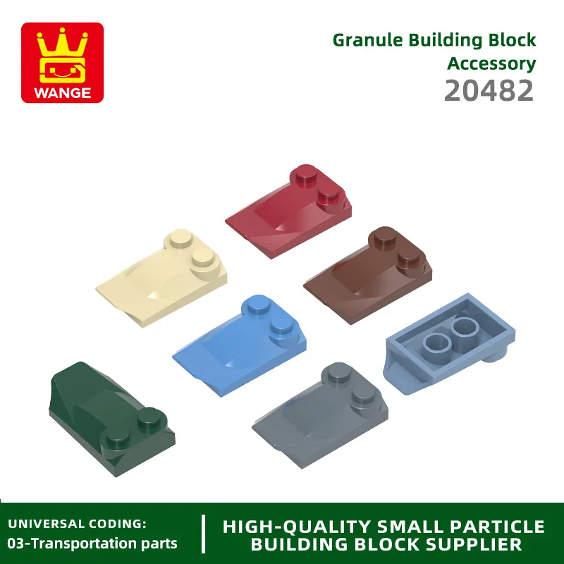 20Pcs/lot NO.47456 Wedge Curved 2 x 3 x 2/3 Block Moc Color Accessories Compatible with Brick DIY Children's Toy Assembly Parts