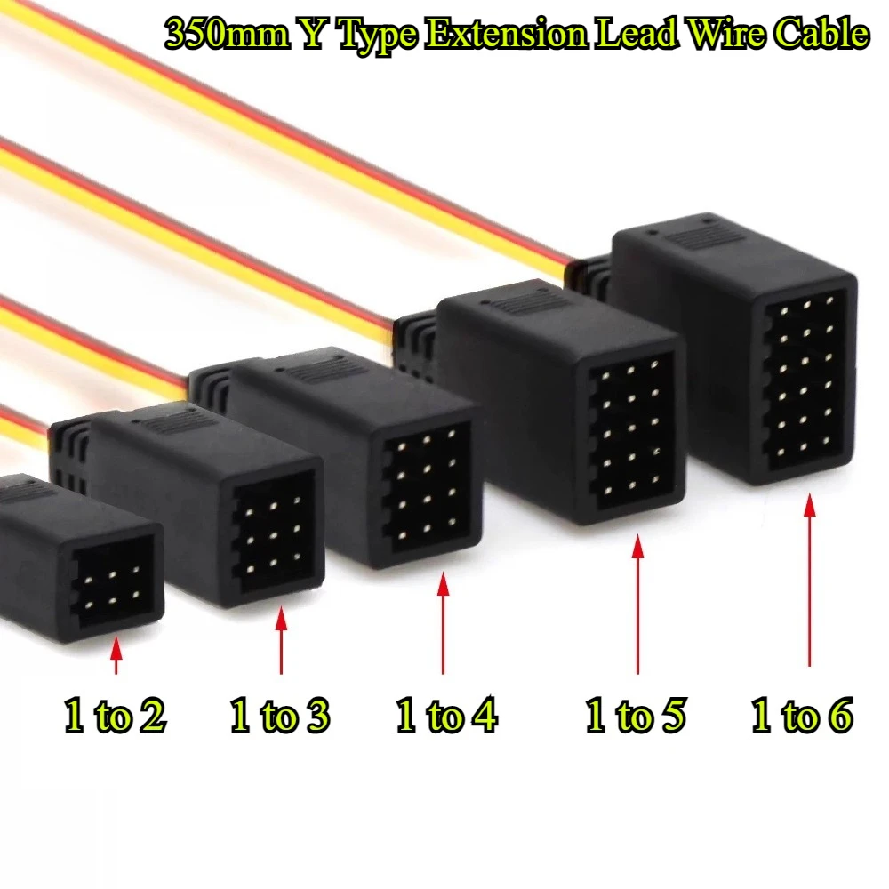 350 مللي متر Y نوع تمديد خط تمديد سلك من الرصاص كابل ل JR Futaba Y تسخير سيرفو الرصاص تمديد ل RC سيارة/سفينة/طائرة هليكوبتر #2