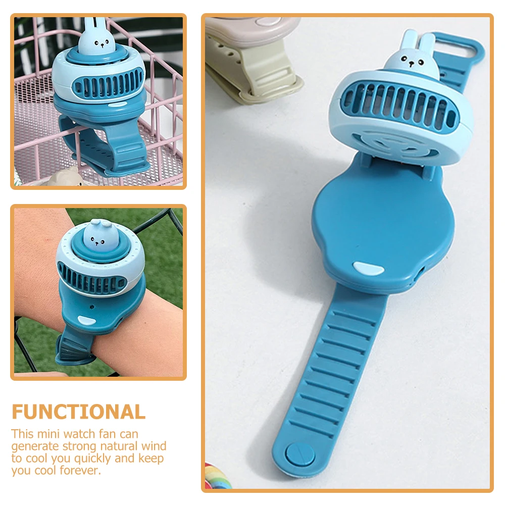 

Kids Watch USB Rechargeable Mini Cartoon Wrist Miniature Usb Charging Fan B Fan Portable Birthday Gift Pink Plastic Toy