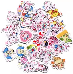 Cute Jewel Pet Stickers 40 Pieces Set Cartoon Anime Kawaii Scrapbooking Sticker Waterproof Travel Case Stickers Book Decor