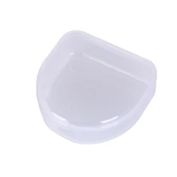 1 Pc Brand New And High Quality Transparent Dental Box Denture Teeth Storage Case Plastic Mouth Guard Container 6.4x6.5x2.5cm