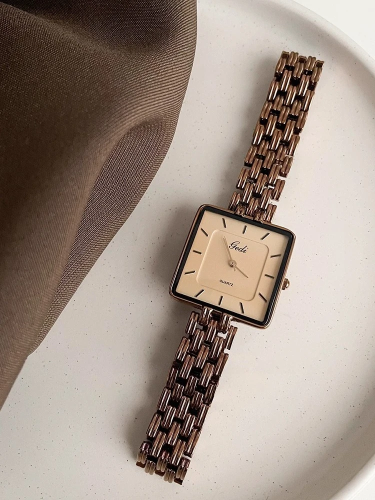 

Minimalist Square Ladies Watch Delicate Bracelet Luxury Waterproof Clock Gift Women's Quartz Watch