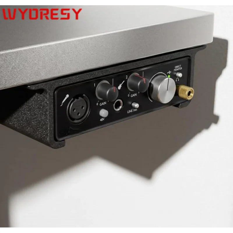 WYORESY for Focusrite (Scarlett Solo 2GEN) Shock Absorption Under Desk Bracket Buffer Vibration Protect Internal Audio Device