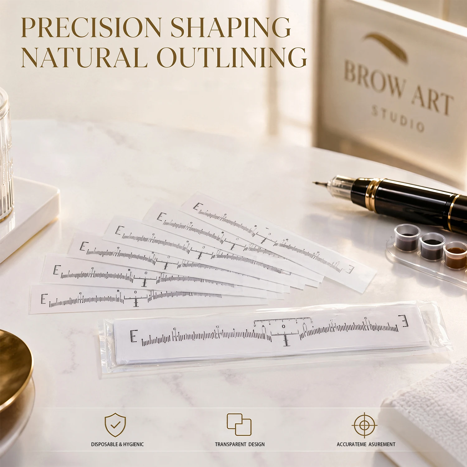 

10/50/100pc Disposable Eyebrow Tattoo Ruler Hygienic Brow Mapping Tool for Permanent Makeup Microblading Tattoo accessories