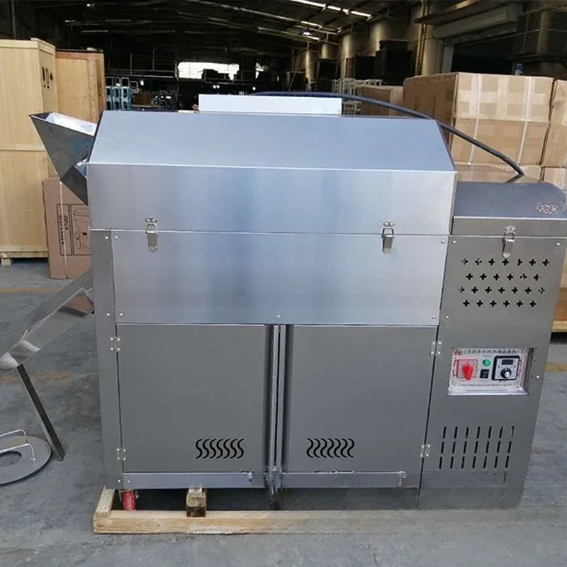 Horizontal multifunctional electric frying machine Commercial automatic electric heating small frying chestnut machine stall