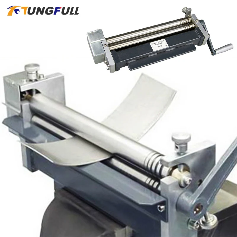 Sheet Bending Machine Manual Slip Roller Steel Plate Rolling Machine Round Tube Roller Making Tool Iron Aluminum Bending