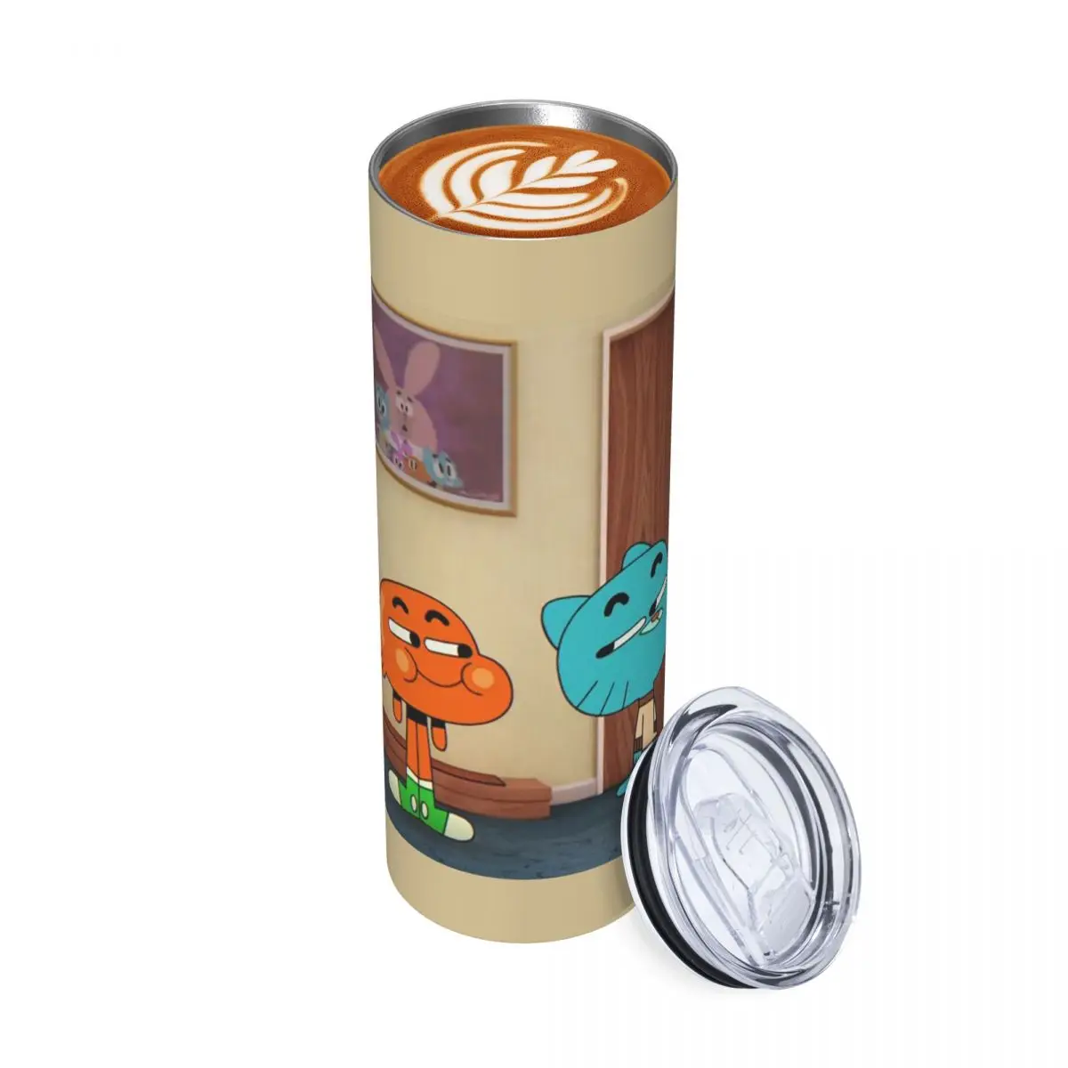 

The Amazing World Of Gumball Tawog Стакан из нержавеющей стали Кружки с вакуумной изоляцией Термальные холодные чашки Соломенная с крышкой 20 унций