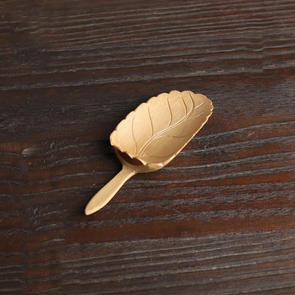Convenient No Peculiar Smell Bamboo Practicality High Temperature Resistance Retro Teaspoon Tea Shovel Tea Spatula Tea Set