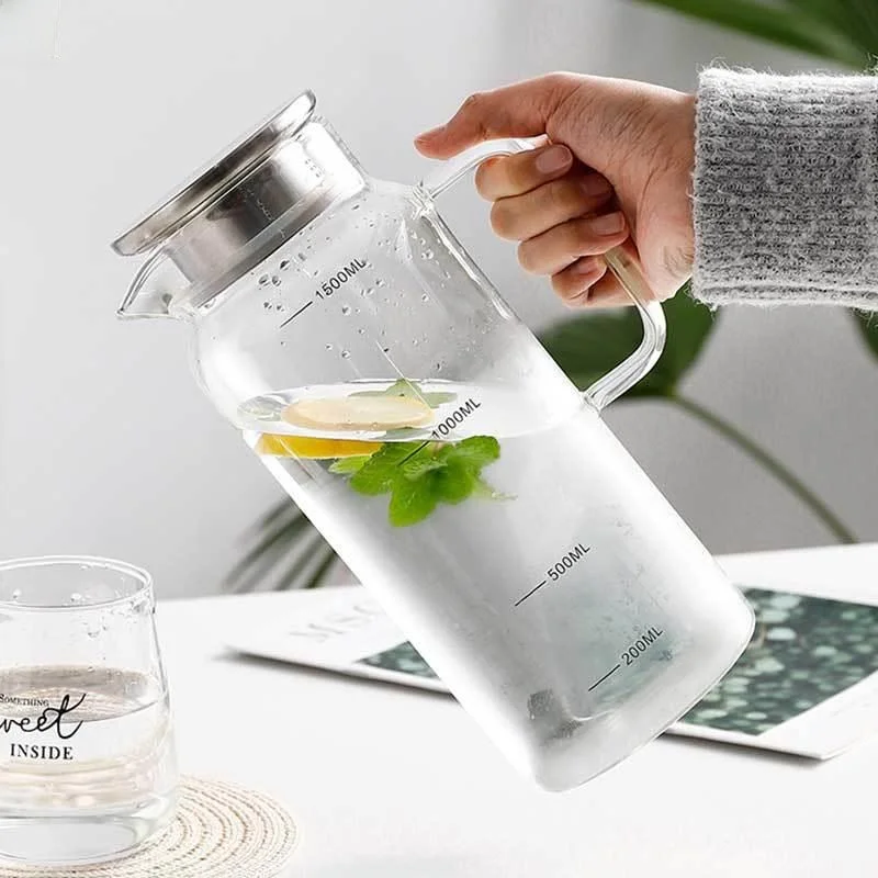 

Стеклянный термостойкий чайник Nordic Sle 500 мл для холодной воды, версия Cleanfit H, для женщин среднего возраста, Dr Ciwalk