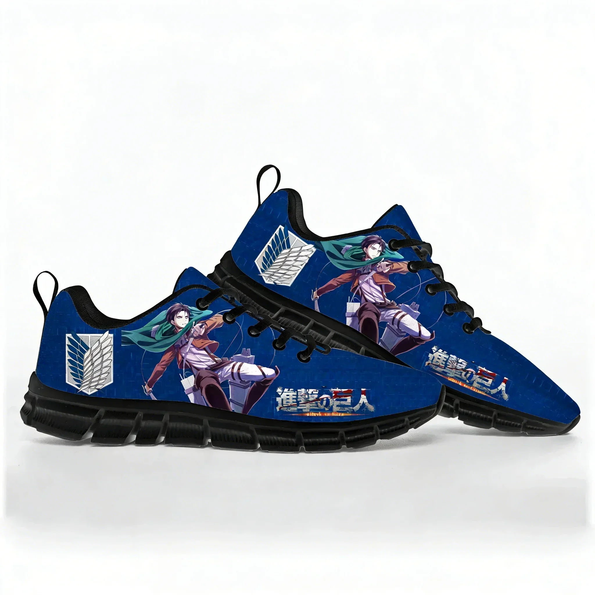 Anime Attack on Titan Levi Ackerman Sports Shoes Mens Womens Teenager Comfortable Sneakers Custom High Quality Couple Shoe