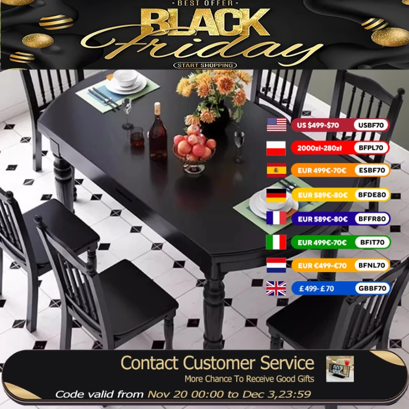 

Кухонный складной дизайнерский обеденный стол, деревянный художественный черный современный обеденный стол для гостиной Tavoli Da Pranzo, роскошная мебель для дома