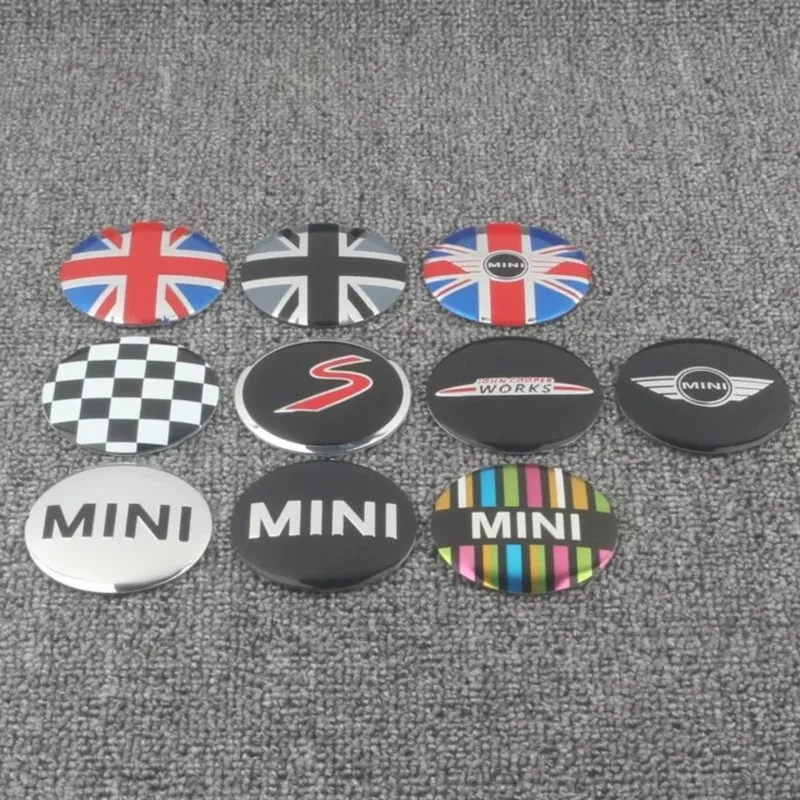 4 Pz 56 MILLIMETRI Centro Ruota Auto Mozzo Cap Cerchione Della Copertura Emblema Adesivi Per MINI Cooper JCW FUNZIONA R55 R56 F55 F56 R57 R58 R59 R60 R61 R50
