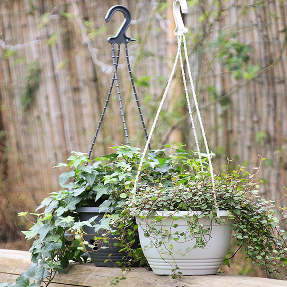 

3pcs Hanging Flower Pot Plastic Hanging Planter For Indoor Outdoor Garden Wall Mount Basket Large Plant Container Decorative