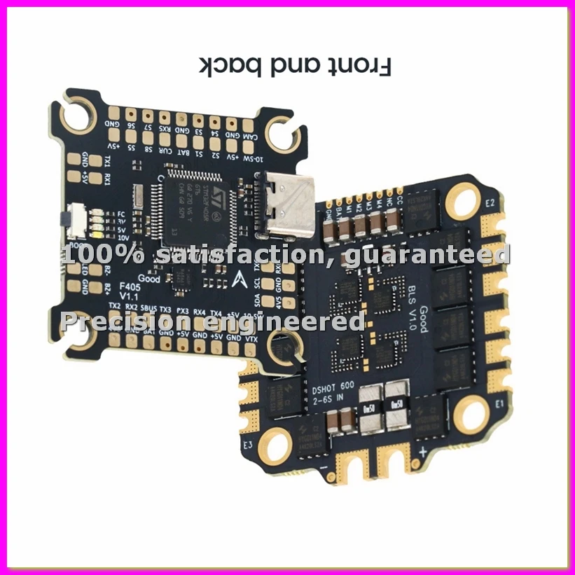 

F405 55A Stack F405 Flight Controller + BLHELI-S 55A 4-in-1 ESC 30.5X30.5mm 2-6S for FPV Freestyle Drones Parts-BCBW