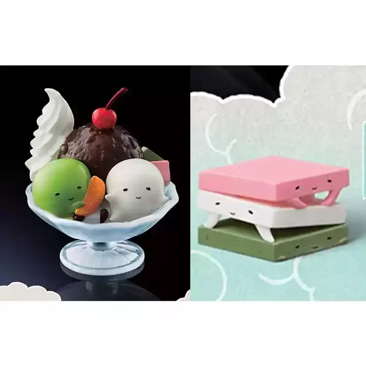 Cute Gashapon Capsule Toys Action Figure Rice Cake Dumplings Daily Life Mochi Kawaii Anime Figurine Miniature Model Gift