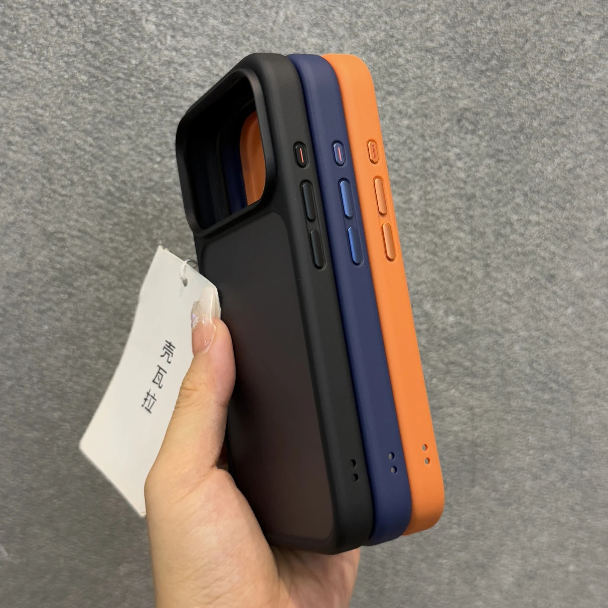 Luxury Orange Matte Transparent Phone Case For iPhone 17 Pro Max 17Pro 17 Metal Buttons Skin Feel Shockproof Protective Cover - náhled 5