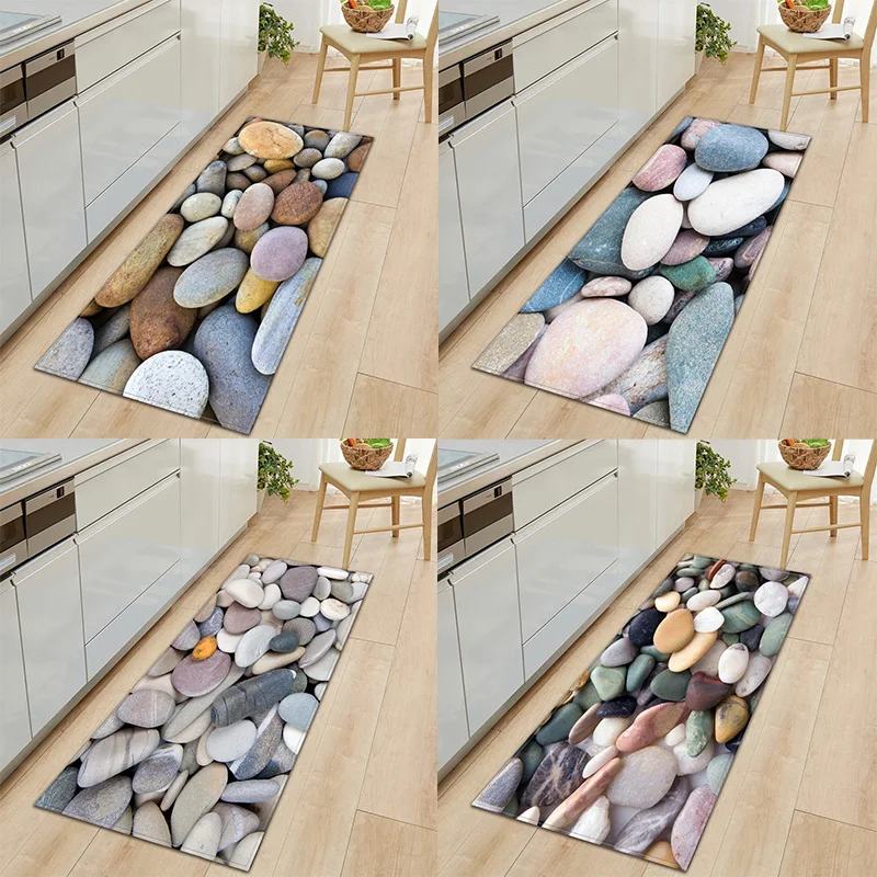 Colorful Pebble Pattern Home Kitchen Floor Mat Door Front Decoration Floor Mat