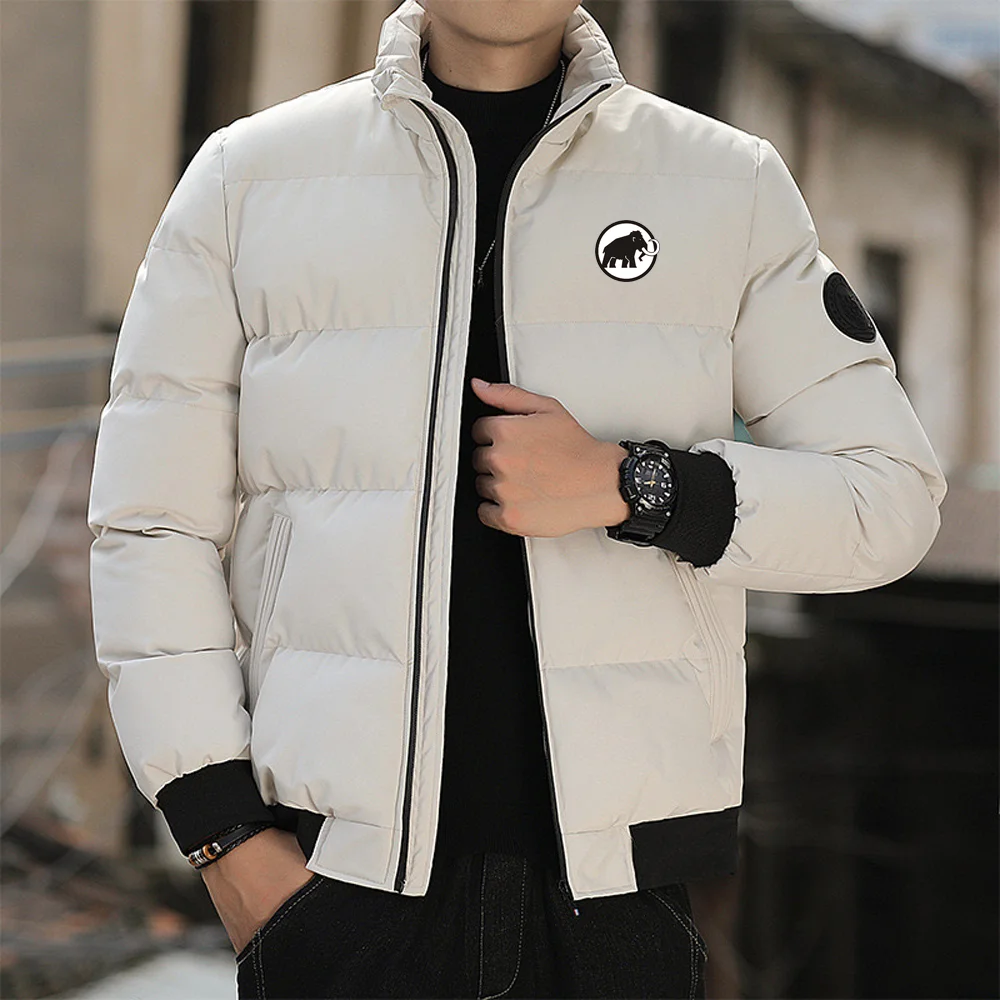 

2024 Stand Collar Coats Autumn Jacket Men Cotton Padded Jacket Korean Fashion Streetwear Casual Jacket Men Fashion Clothing