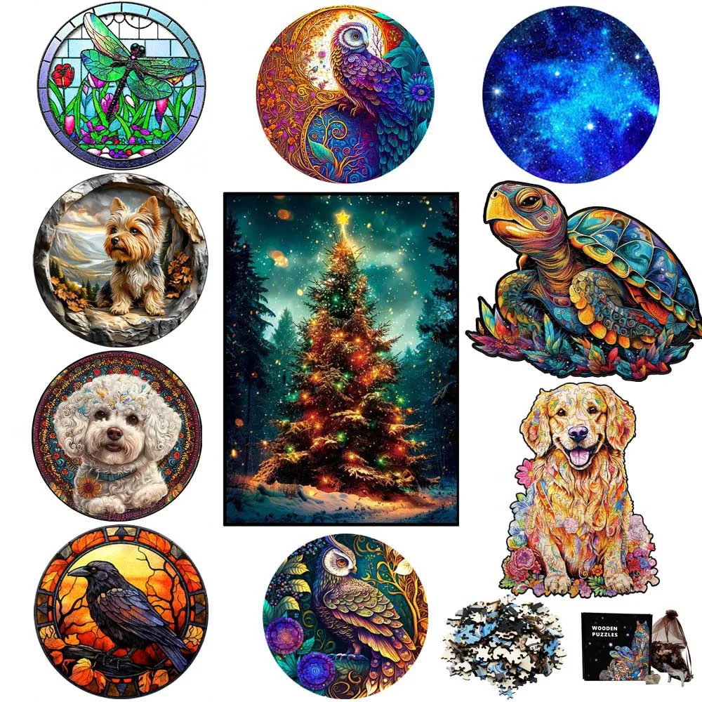 

tortoise Wooden Puzzle Exquisite for adults Kids holiday Gift Intelligent Family Interactive Games Jigsaws