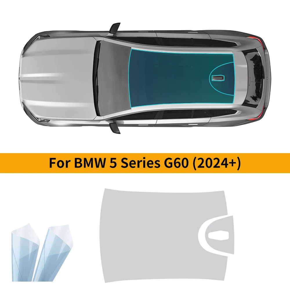 For BMW 5 Series G60 2024 2025 TPU Ice Armor Pre-Cut Sunroof Protection Film Heat Insulation Awning Supplies Car PPF Accessories