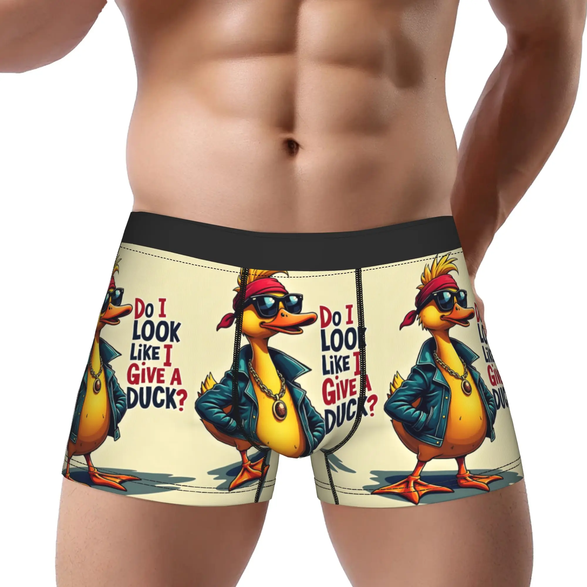 

1piece Do I Look Like Give A Duck Funny Cool Duck Animals Lovers Underpants Breathbale Panties Male Underwear Print Shorts