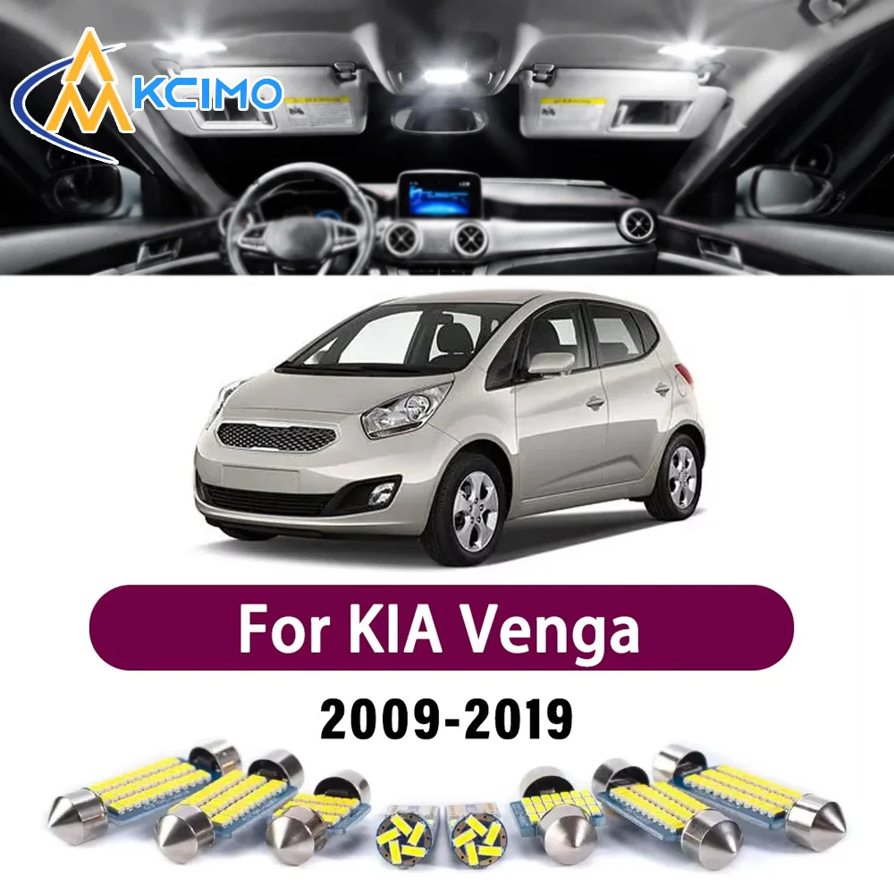 

High Lumen CANBUS Error Free LED Interior Light Kit For KIA Venga 2009-2019 Map Door Trunk Reading Dome Lamp Bulbs Set
