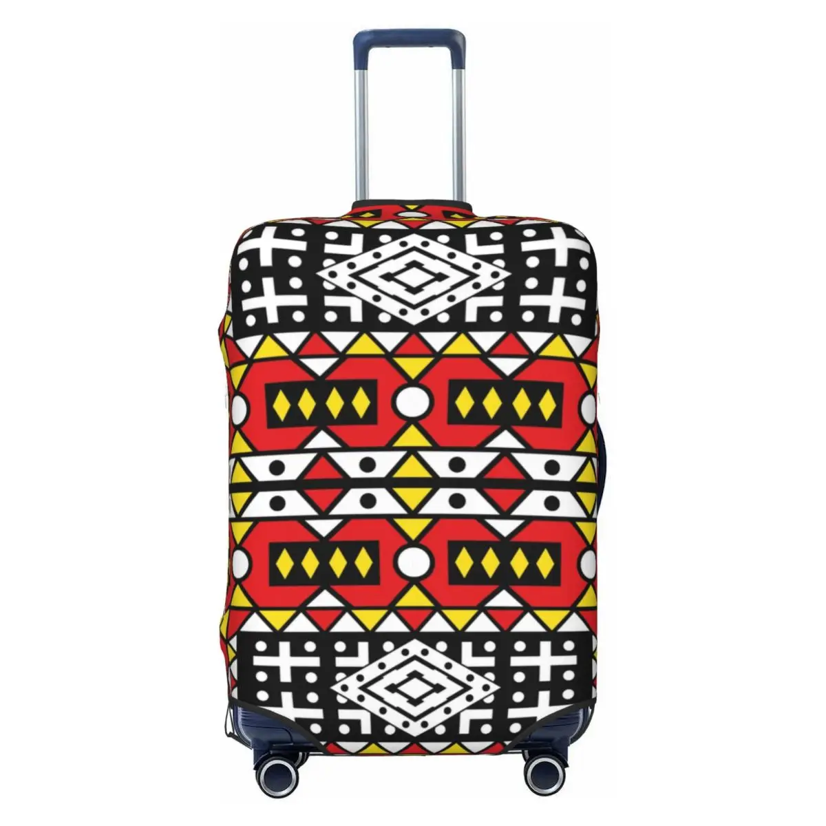 

Custom Kizomba Samakaka Ankara Print Luggage Cover Funny African Wax Design Suitcase Protector Covers Suit For 18-32 inch