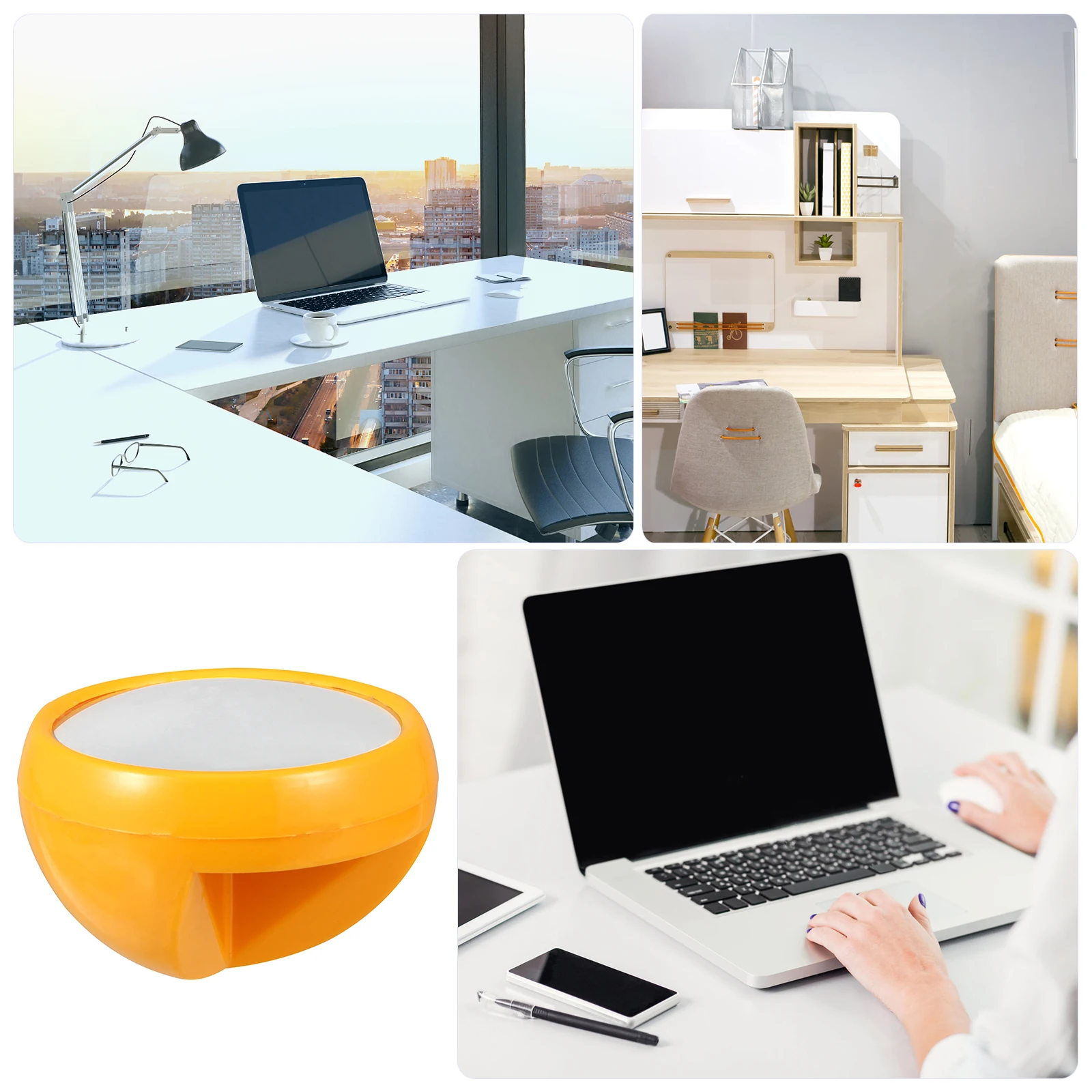 

1pc Office Visual Field Magnifying Computer Rearview Mirror For Desk Cubicle Surveillance Portable Anti-Theft Mirror For Office