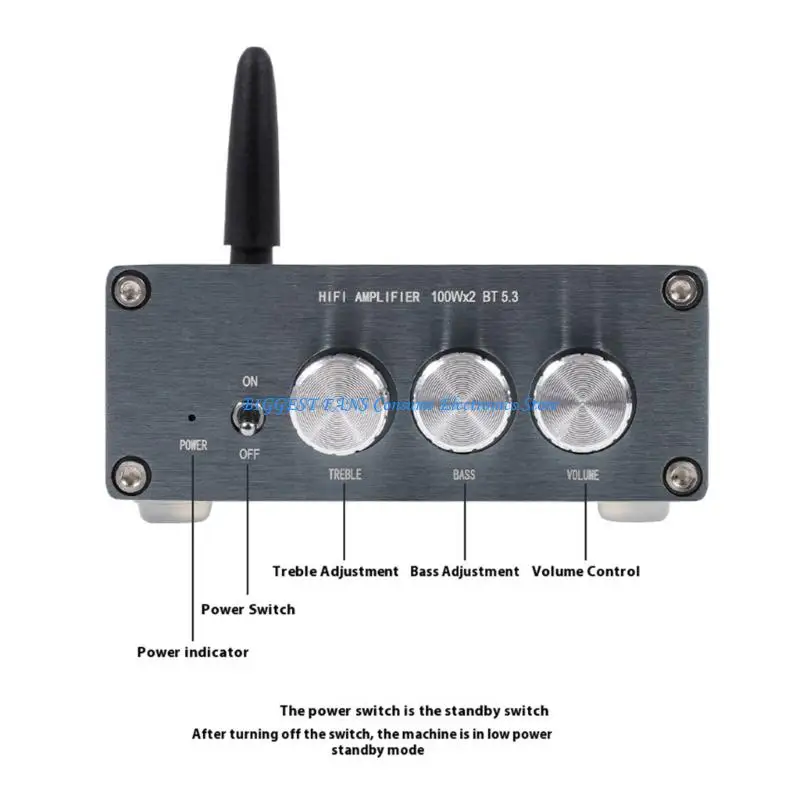TPA3116 Compatível Digital Amplifier Board 2.0 Channel 100wx2 Módulo amplificador do subwoofer Power para