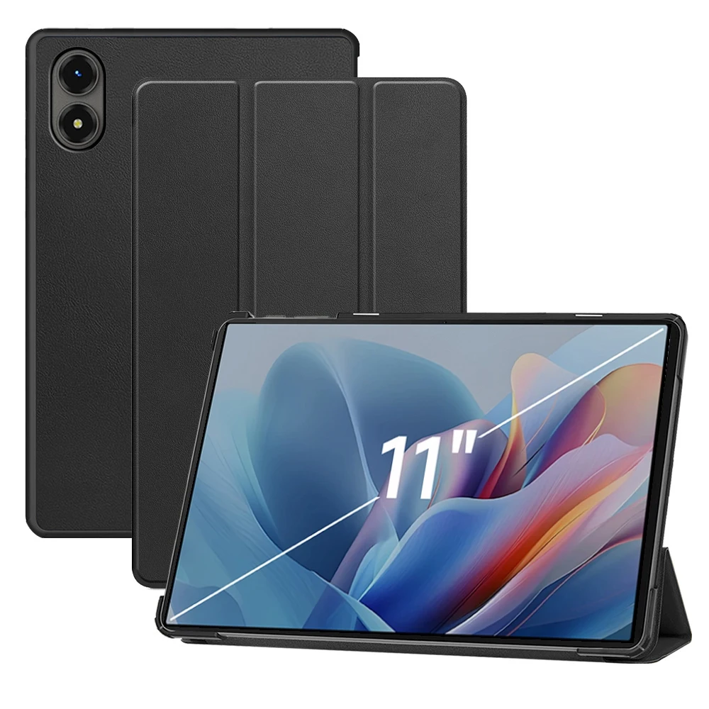 Funda-Hülle für VekfulPC T50, Hülle für Tabwee T50 T30 T70 11 Zoll, Smart-Tablet-Dreifach-Faltständer mit harter PC-Rückseite